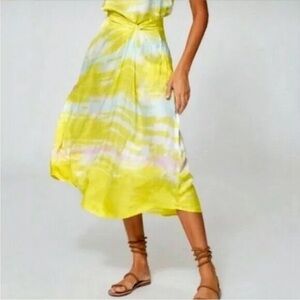 Young Fabulous & Broke Savanna Printed Twist Midi Skirt